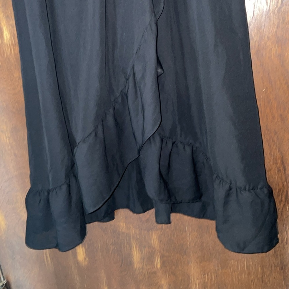 Old nacy black ruffle faux wrap dress - Picture 8 of 8